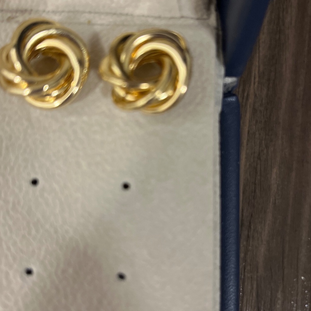 Chunky twirl earrings faux gold
